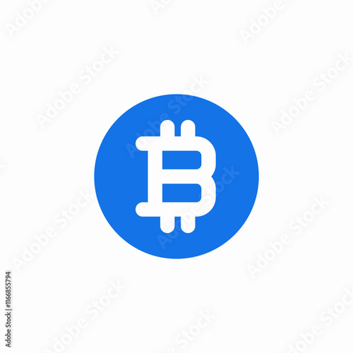 Bitcoin cryptocurrency digital money icon vector sign