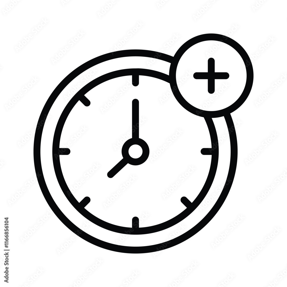 Take a look at this amazing icon of add timer in modern style Take a look at this amazing icon of add timer in modern style