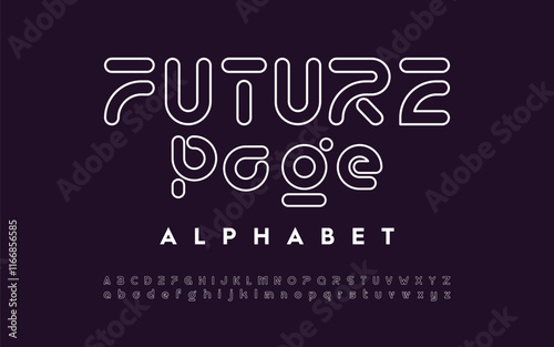 Creative modern technology alphabet fonts. Abstract typography urban sport, techno , fashion, digital, future creative logo font. vector illustration
