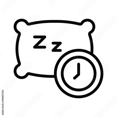 Pillow and clock icon indicating bedtime schedules