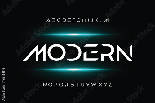 Abstract technology space font and alphabet. techno effect fonts designs. Typography digital sci-fi concept. vector illustration
