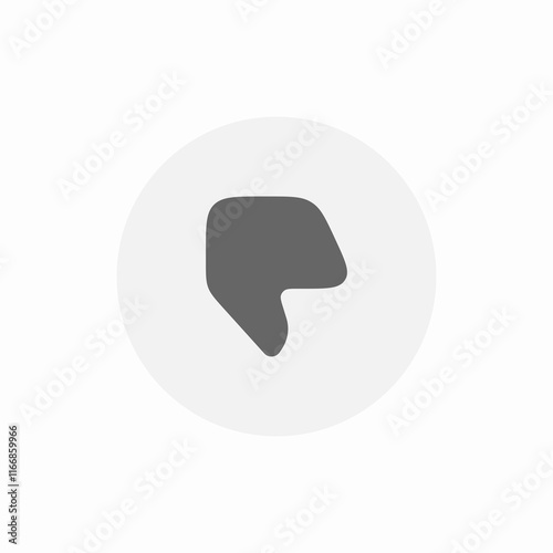 Negative feedback dislike thumbs icon vector sign
