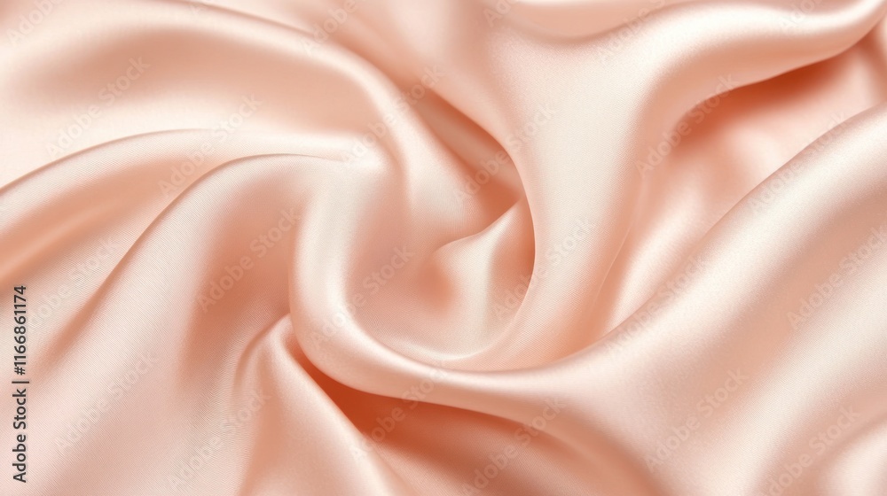 Draped Peach Colored Silk Fabric Texture Draped Peach Colored Silk Fabric Texture