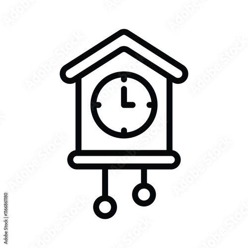 Take a look at this amazing icon of cuckoo clock in modern style