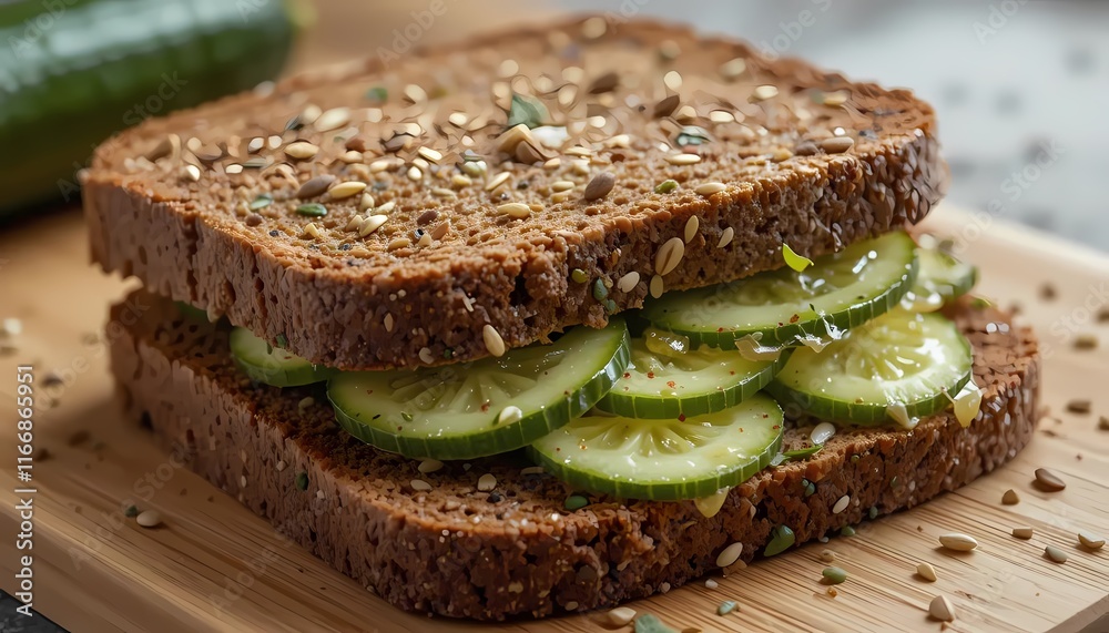 Whole Grain Bread with Cucumber Whole Grain Bread with Cucumber