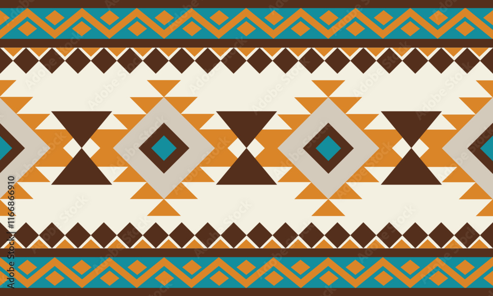 African pattern geometric ethnic pattern, pixel pattern seamless vector illustration native American geometric Aztec decor, design for bandana print woven carpet background wallpaper blanket clothing.