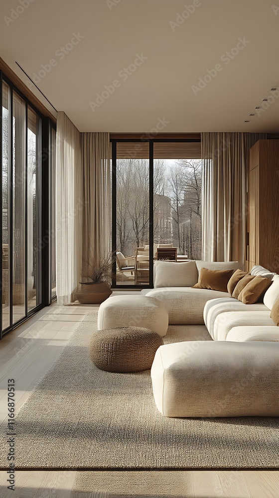 Modern Minimalist Living Room Design With Natural Light
