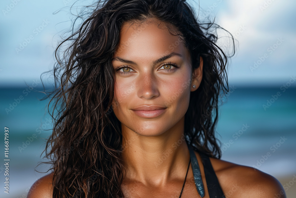 Survivor player against a stunning beach backdrop during a sunny day, embodying strength and resilience in a serene coastal environment Survivor player against a stunning beach backdrop during a sunny day, embodying strength and resilience in a serene coastal environment