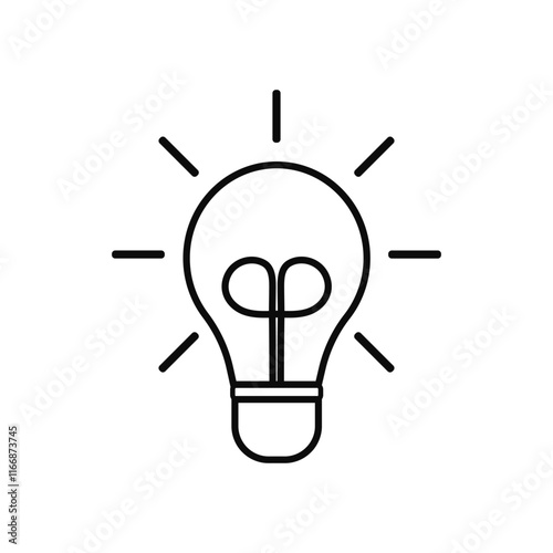 lamp icon vector Light bulb black Light bulb icon isolated on white.