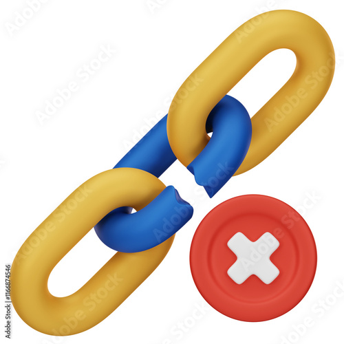 Link Not Found 3D Illustration