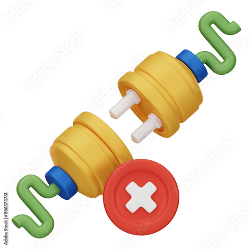 Disconnect 3D Illustration