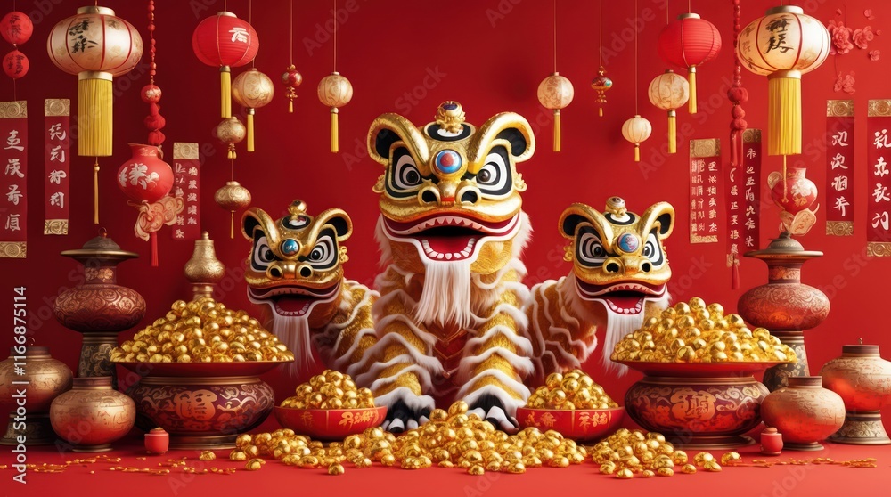 Fototapeta premium majestic chinese traditional new year
