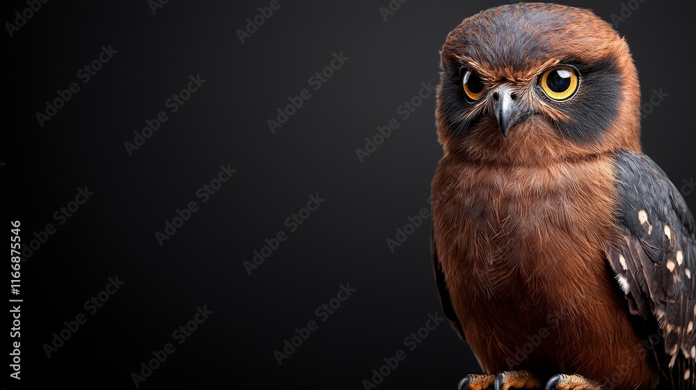 Fototapeta premium A brown owl sitting on top of a wooden post