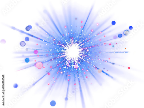 Sparkling light blue energy glitter firework stellar tapestry universe of color and light