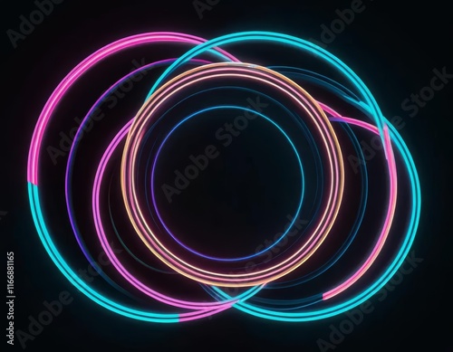 abstract background with glowing circles