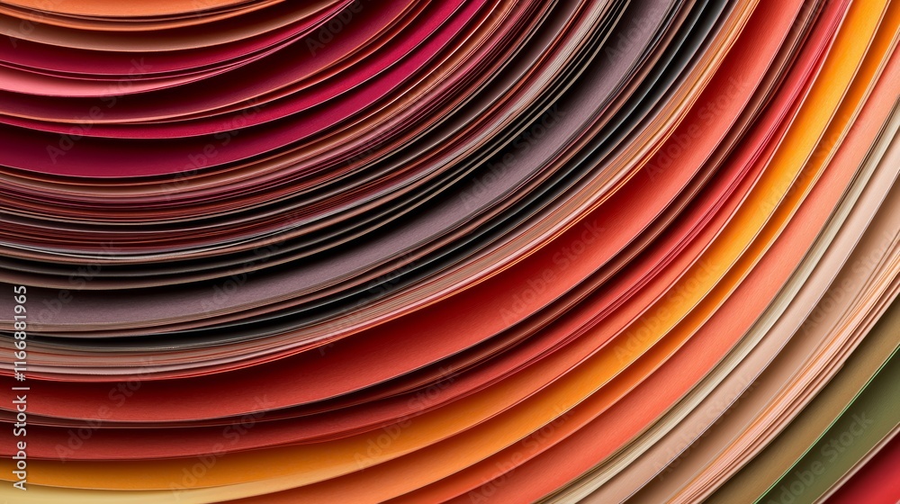 A close up of a stack of folded paper in various colors A close up of a stack of folded paper in various colors