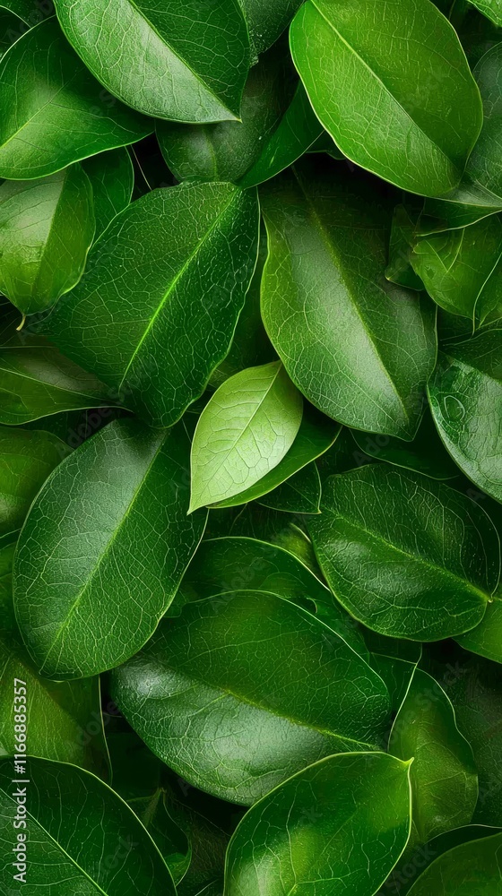 A close up of a bunch of green leaves A close up of a bunch of green leaves