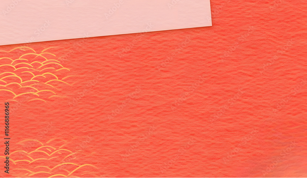 Fototapeta premium Elegant coral background with subtle wave pattern
