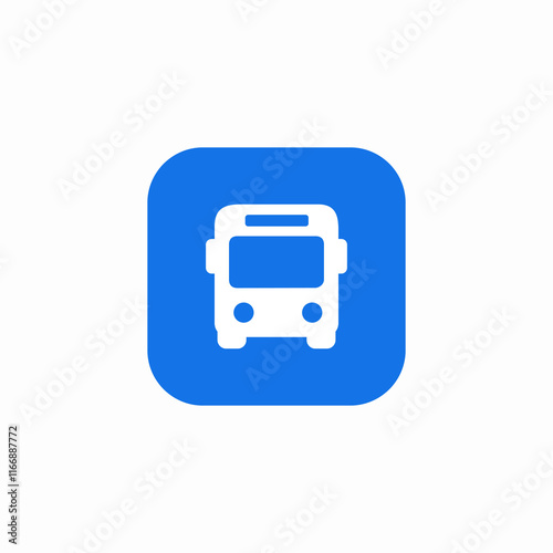 shuttle bus vehicle icon sign vector