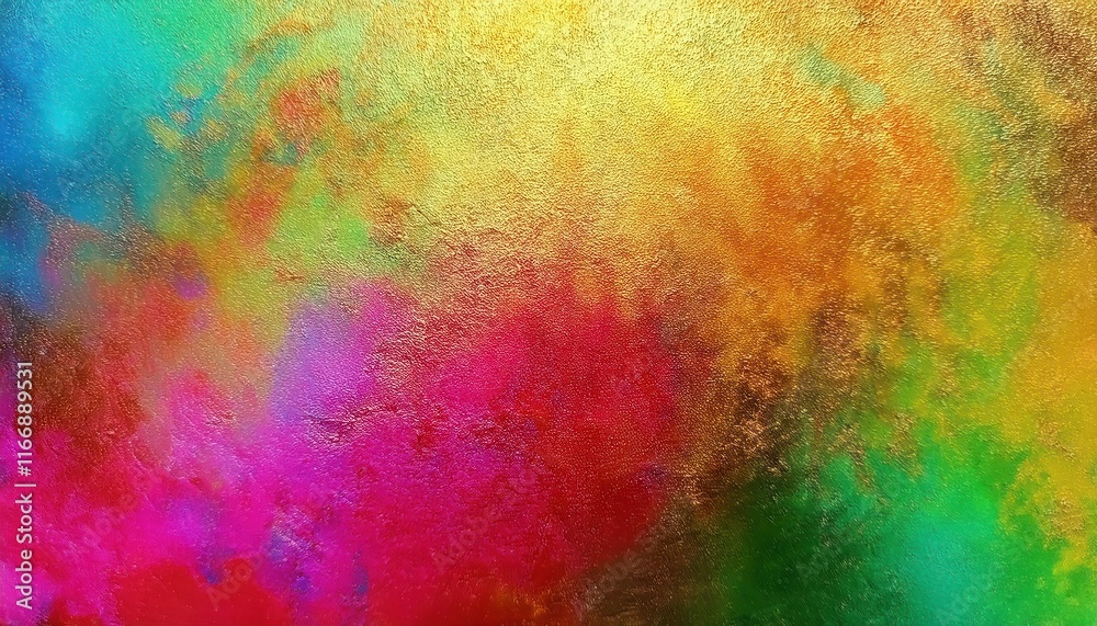 Fototapeta premium Vivid Abstract Gradient Texture with Vibrant Rainbow Colors and Textured Brush Strokes. Perfect for Digital Backgrounds, Modern Design Projects, Artistic Prints, and Inspirational Marketing Concepts