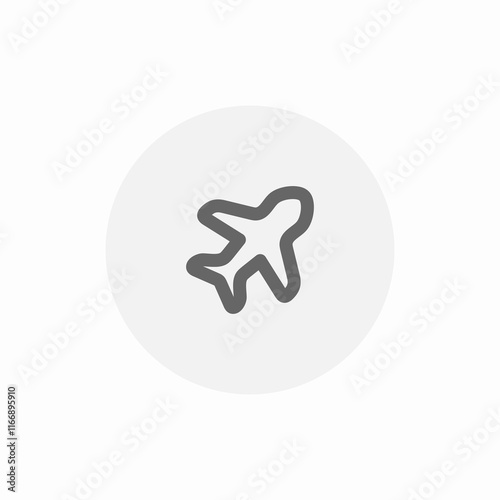 airplane flight travel icon sign vector