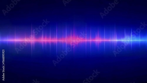 abstract blue background with sound wave 4k