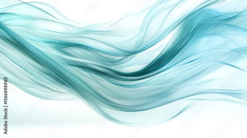 Fototapeta premium A blue and white abstract background with wavy lines