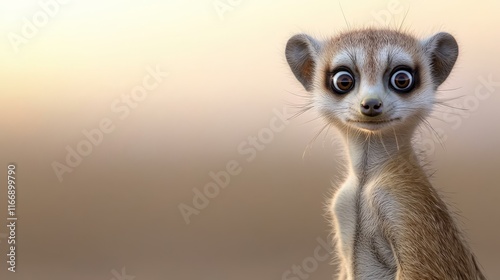 Wallpaper Mural A small meerkat looking at the camera with a blurry background Torontodigital.ca