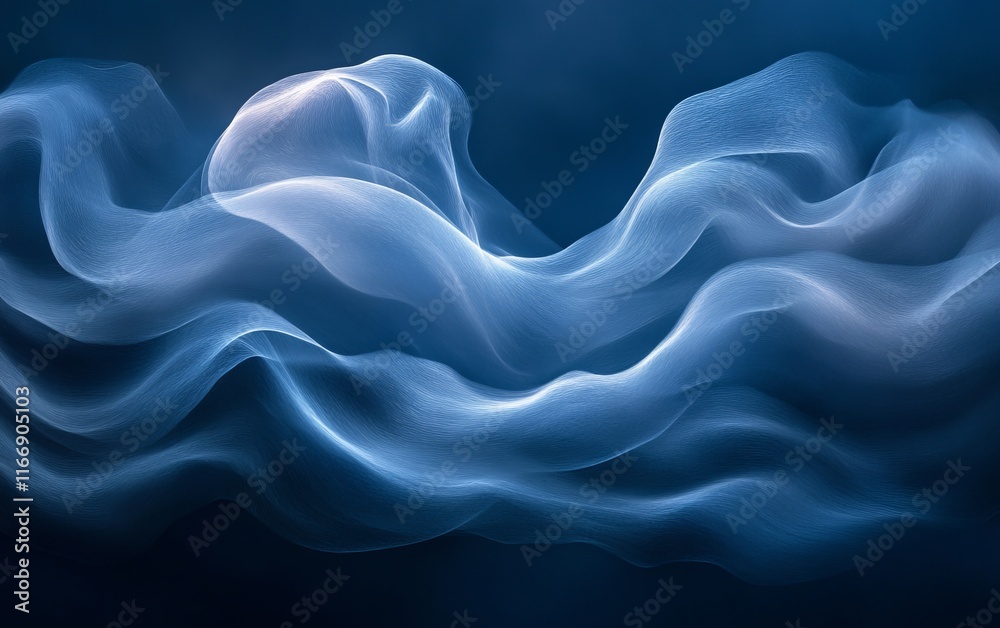 Obraz premium Cloud Formation with ethereal, flowing shapes, Generative AI