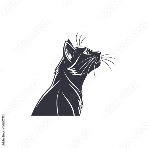 Cat Silhouette.cat Vector Silhouette,cat cartoon Silhouette