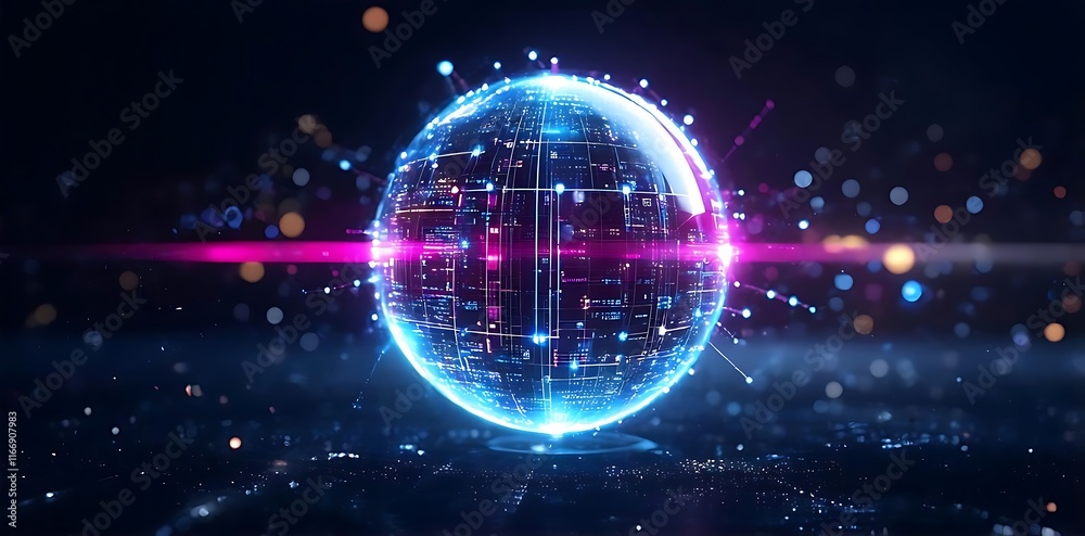 Obraz premium background with glowing lights