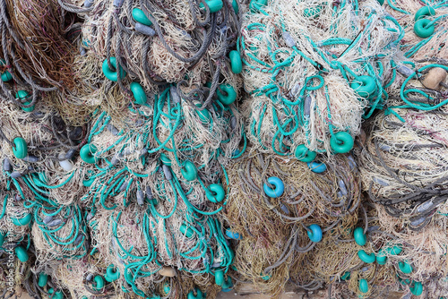  Close up view of fishing nets photo