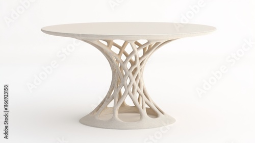 Modern Outdoor Table 3D Render with Intricate Base | Weatherproof Patio Furniture for Stylish Spaces