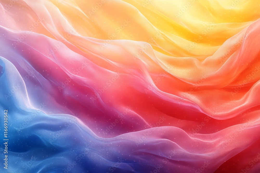 Obraz premium Color Flow cascading in soft, vibrant gradients, Generative AI