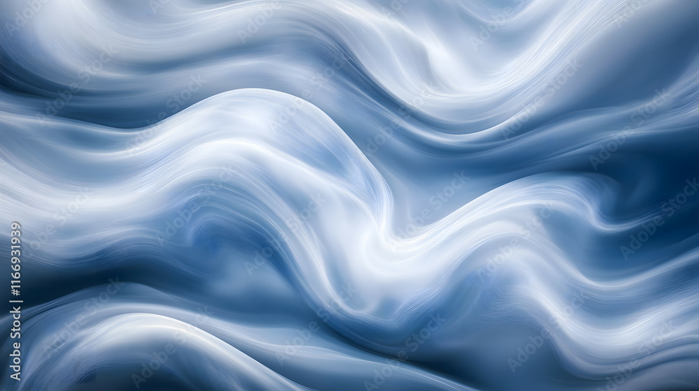 Background of waving smoke curves on a blue background Background of waving smoke curves on a blue background
