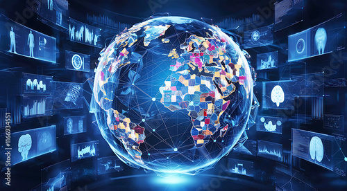 Global communications network concept Diversity business.