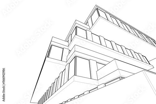 sketch of building