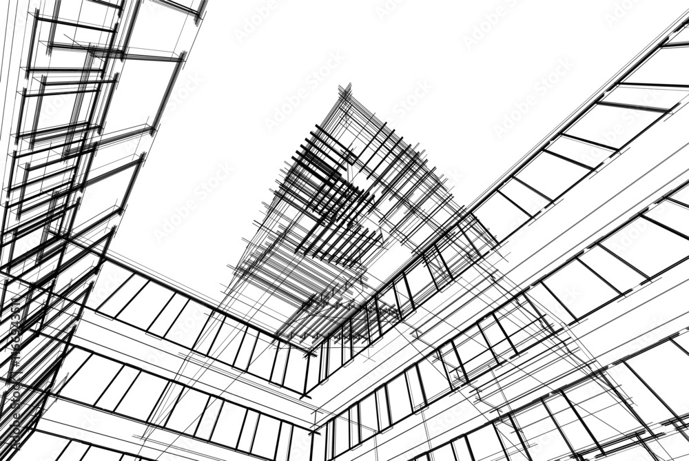 Modern buildings 3d rendering Modern buildings 3d rendering