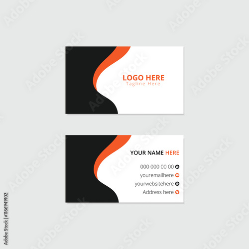 Simple Minimalistic Creative Business Card Layout Template Design