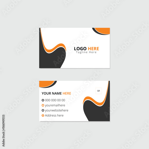 Simple Minimalistic Creative Business Card Layout Template Design
