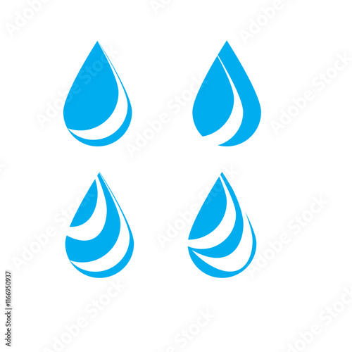 set of water drops