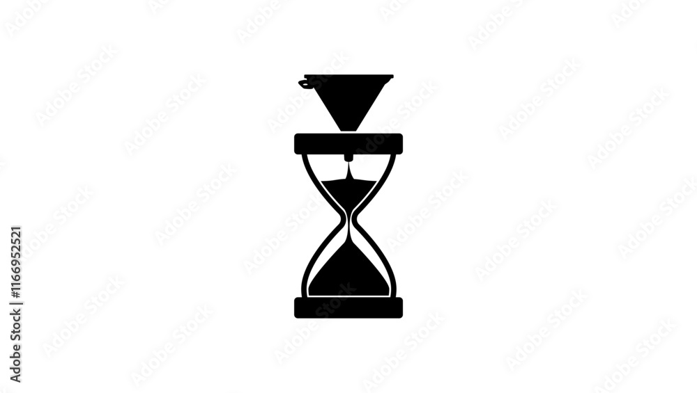 Extra hours emblem, Black isolated silhouette Extra hours emblem, Black isolated silhouette