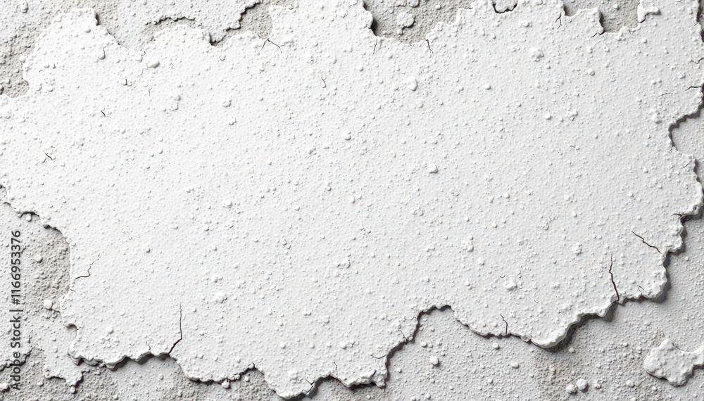 Obraz premium Chipped, weathered white concrete wall; abstract , stone, material, exterior