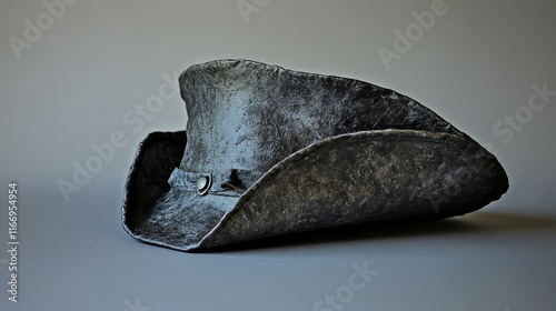 Pirate and corsair captain tricorn cartoon carnival hat. Caribbean buccaneer tricorn headwear, corsair captain hat or filibuster clothing vector accessory. Pirate or medieval sailor costume part
