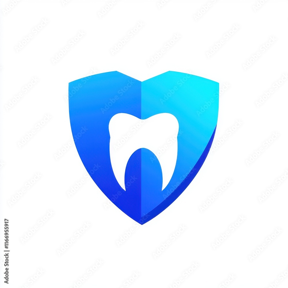 Stylish blue dental logo featuring a tooth inside a shield, representing tooth protection and care. Stylish blue dental logo featuring a tooth inside a shield, representing tooth protection and care.