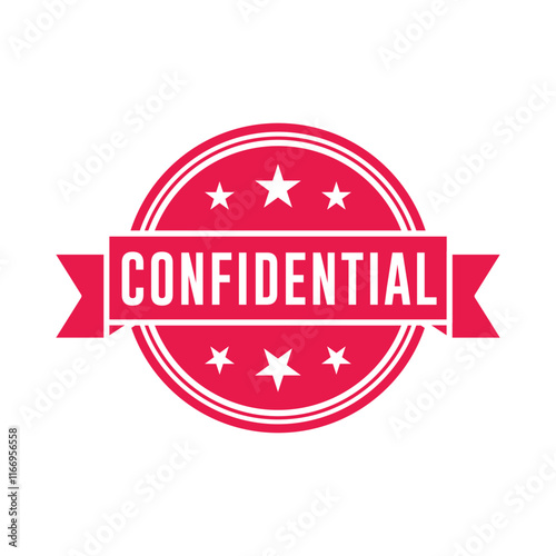 Confidential Rubber stamp icon vector design templates simple and modern concept