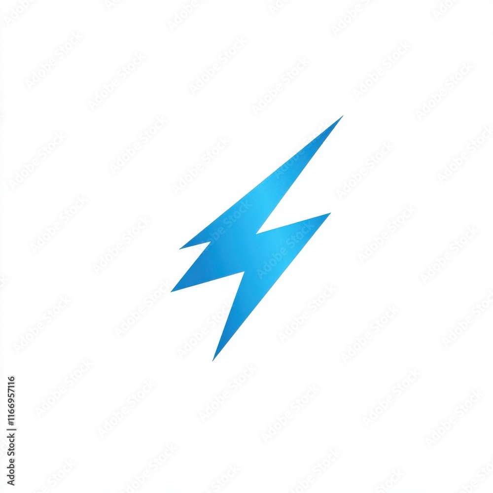 Bold blue lightning bolt logo symbolizing energy and power. Bold blue lightning bolt logo symbolizing energy and power.