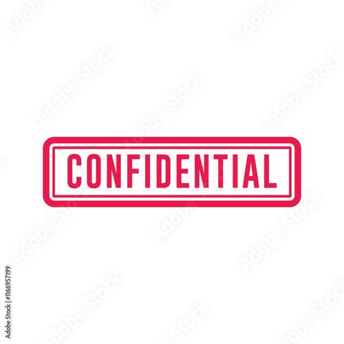 Confidential Rubber stamp icon vector design templates simple and modern concept