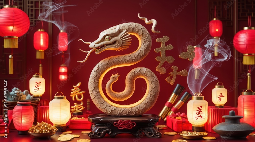 Obraz premium vibrant traditional chinese new year