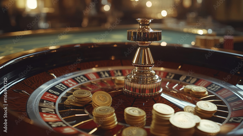 Casino roulette wheel and money stakes. Vector golden coins, play to win, best bet of fortune. Risk in game of luck, chips and easy earning symbol, gamblers club, win of jackpot Casino roulette wheel and money stakes. Vector golden coins, play to win, best bet of fortune. Risk in game of luck, chips and easy earning symbol, gamblers club, win of jackpot